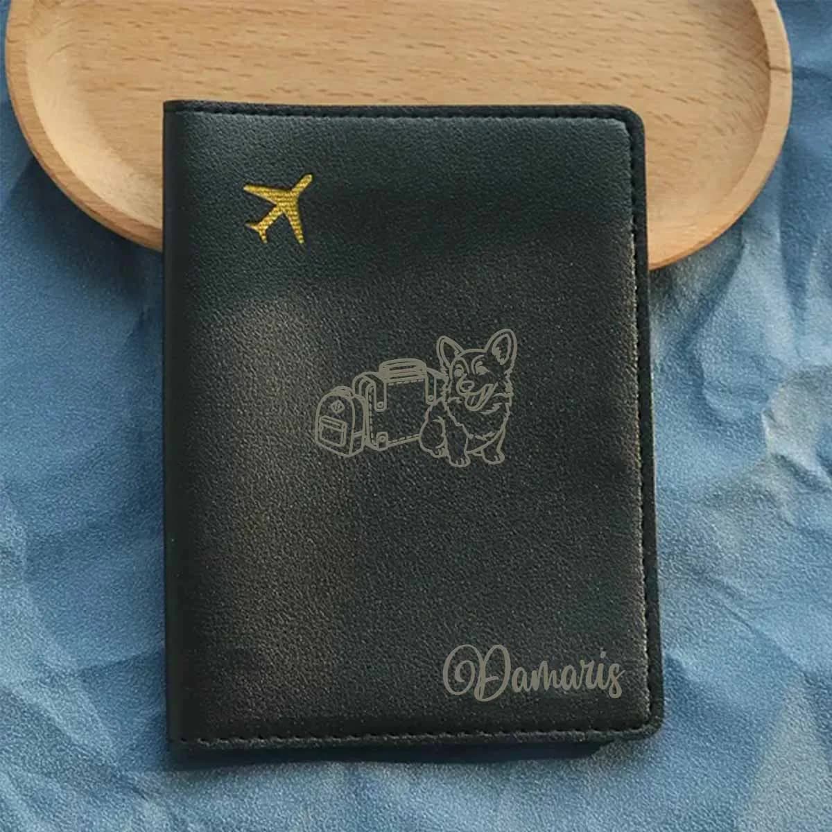 Porta Passaporto Personalizzato in Pelle, Regalo Ricordo, Stile Classico per Viaggi