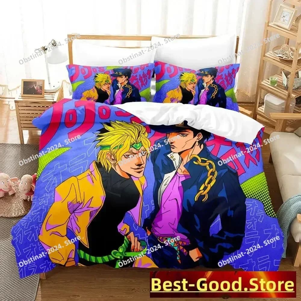 Jojo Bizarre 3D bedding set Single double bed set printed with pillow cover soft single double Queen Super King Size