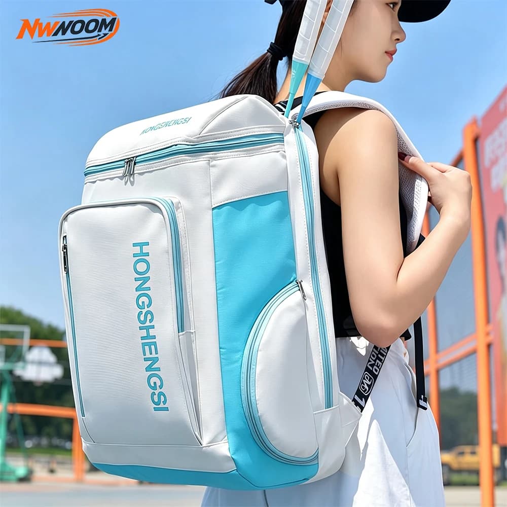 Waterproof Tennis Bag Backpack with Insulated Pocket Ventilated Shoe Compartment for Men Women Sports Outdoor