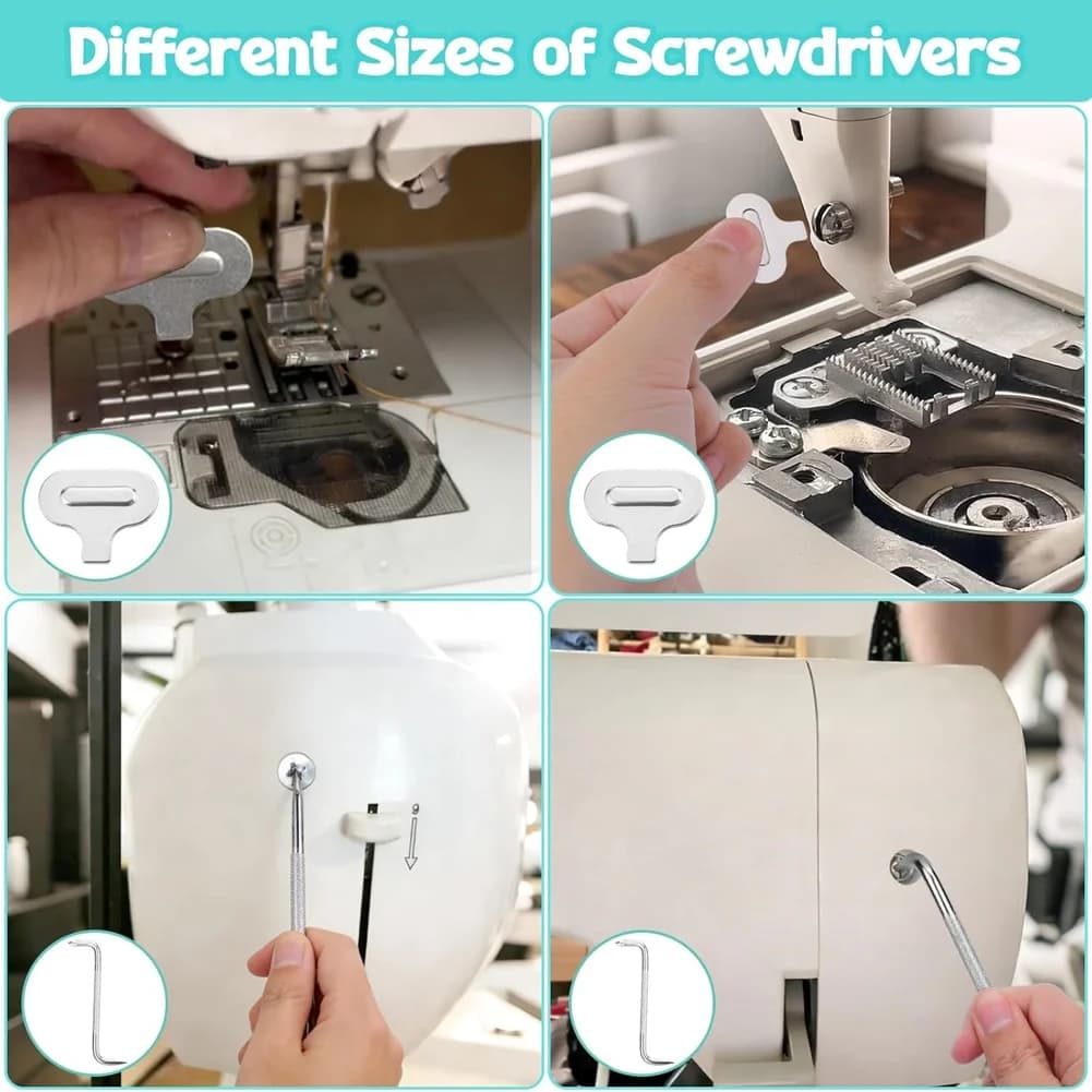 Kit di Pulizia per Macchina da Cucire ABBO, 23 Pezzi di Spazzole e Accessori con Scatola Portaoggetti