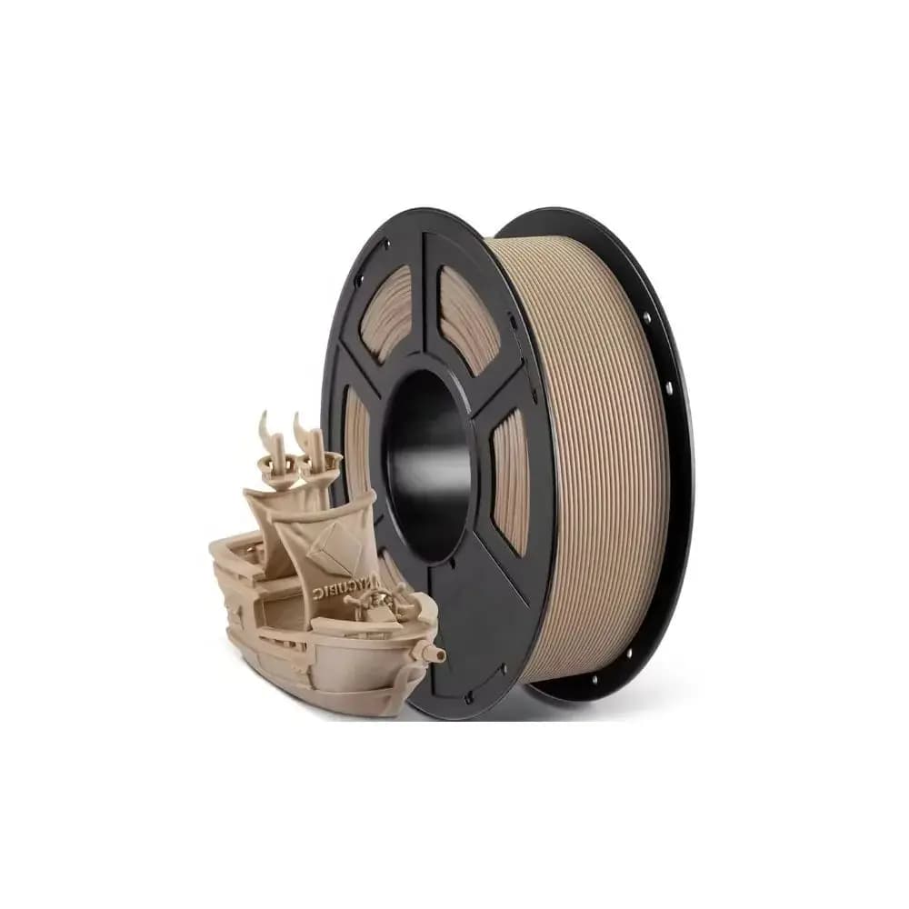 3D Printer Filament in Wood, Filament PLA Wood Effect, Filament PLA 1.75mm High Precision, 3D Filament, PLA Wood 250g (0.55 pounds)