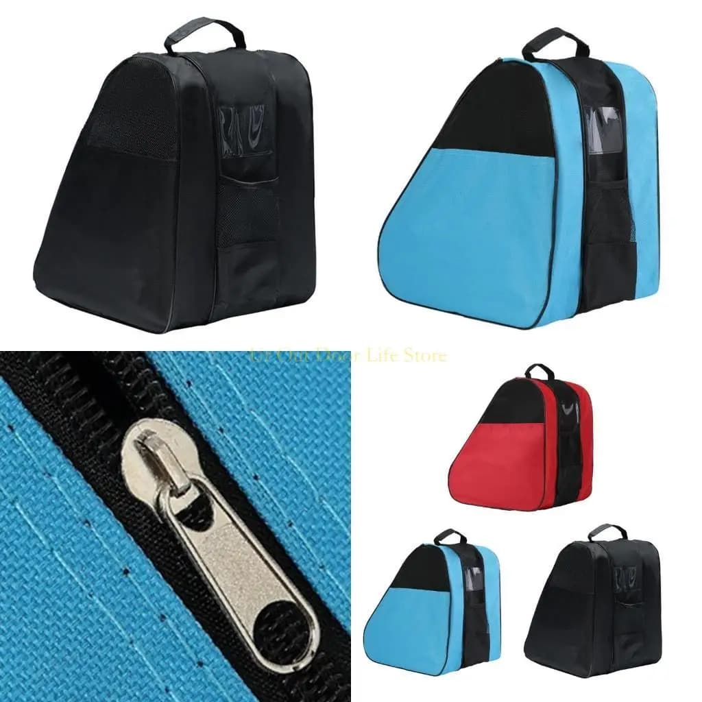 77UF Borsa per pattini da ghiaccio Borsa per scarponi da sci Borsa per pattini a rotelle con manico Borsa a tracolla per ragazzo