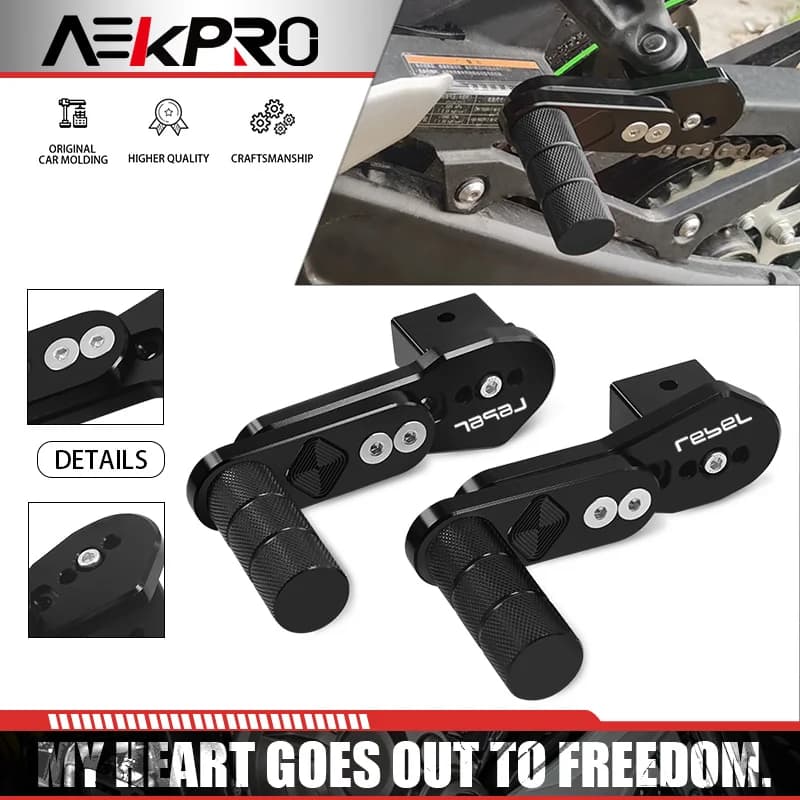 Per REBEL CM300 500 250 CMX300 CMX500 CMX1100 rebel moto regolabile Multi-angolo telescopico posteriore poggiapiedi pedane pedali
