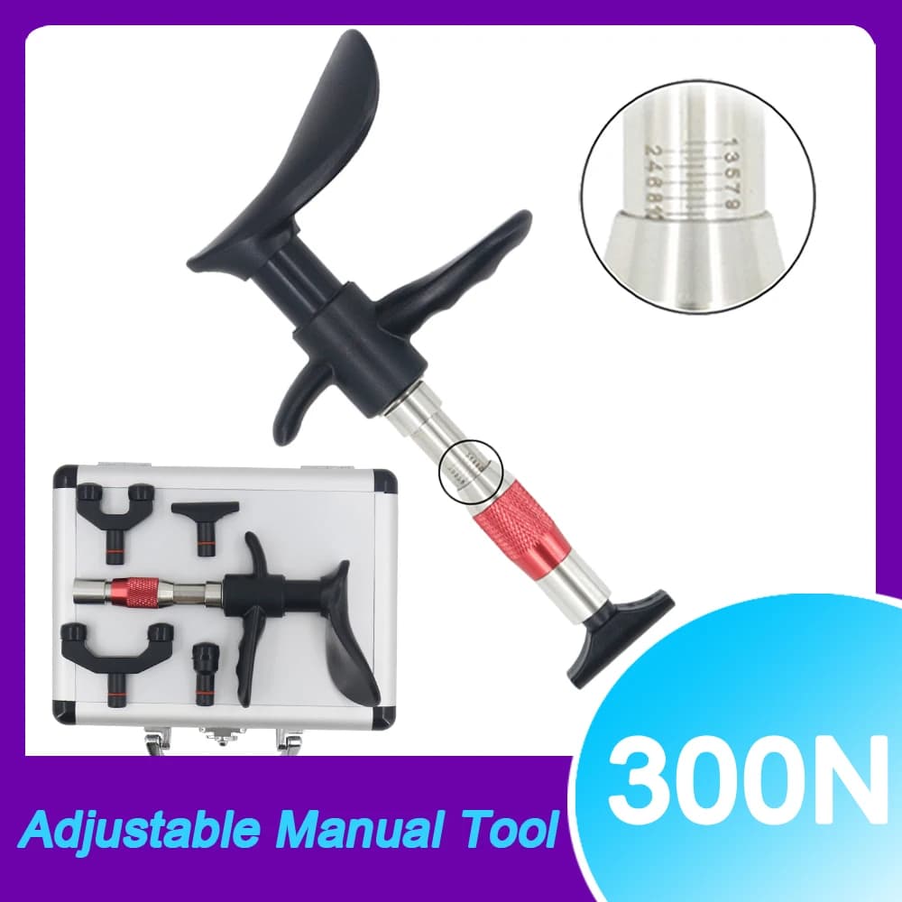 Manual Tools for Chiropractics 300N, 10 Levels for Chronic Pain, 4 Articular Correction Heads, therapeutic Massage Gun