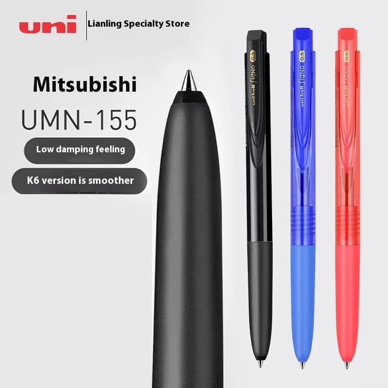 Uni Uni-ball Umn-155 Penna a inchiostro gel Mitsubishi Cancelleria giapponese 0,38/0,5 mm Scrittura a base d'acqua Ritorno a scuola Forniture per ufficio