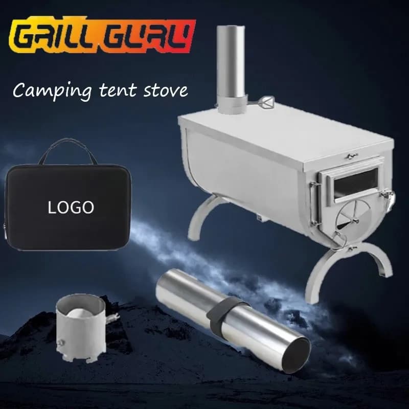 Hiking stew for titanium alloy tent outdoor camping tourism portable stove for glass heating