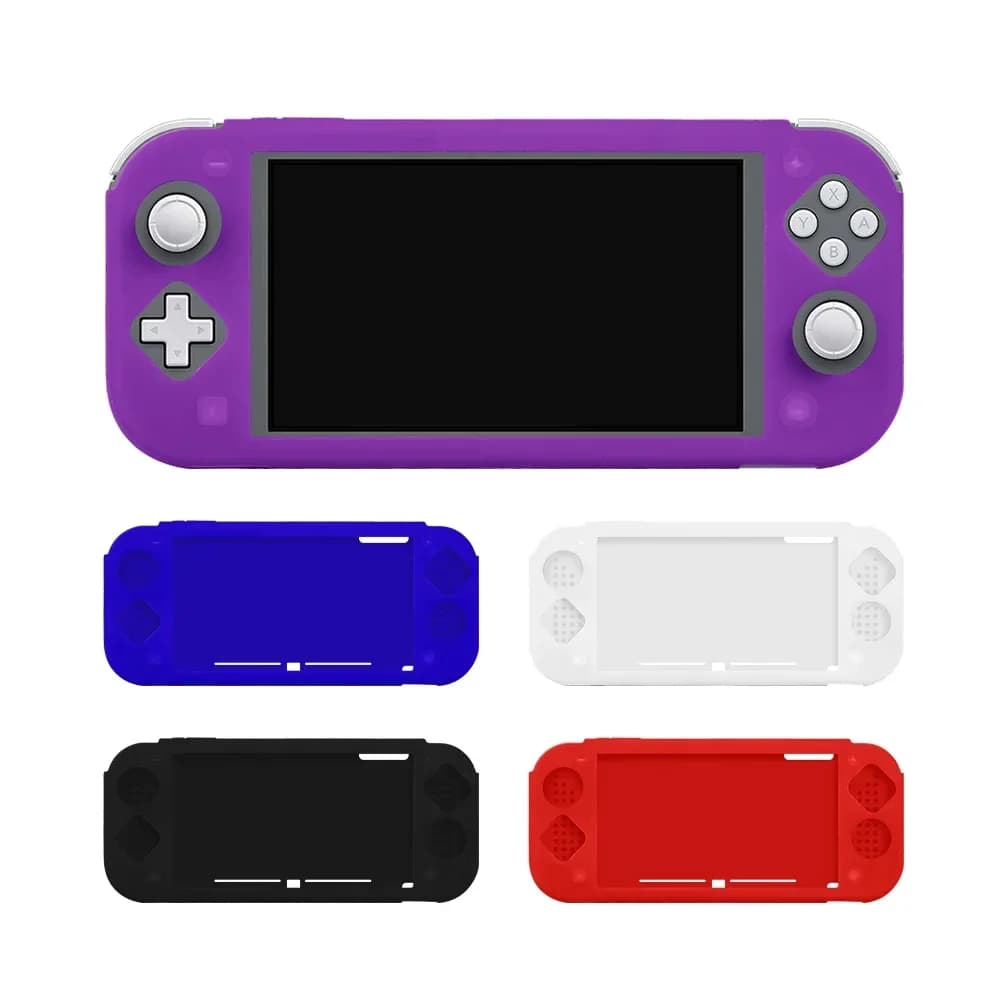 Custodia in silicone per Nintendo Switch Lite Custodia antiscivolo Custodia mezza confezione Custodia protettiva in gomma morbida tinta unita TPU per SwitchLite