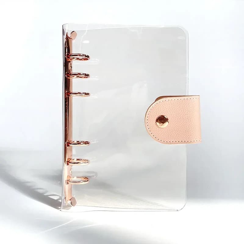 Raccoglitore a fogli mobili in oro rosa A6 Solo copertina per notebook Diario Agenda Planner Copertina in carta Cancelleria scolastica