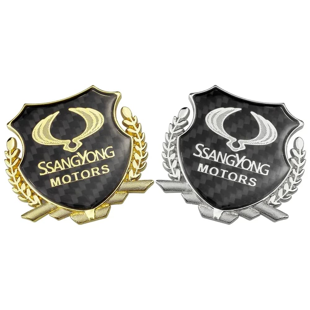 Adesivo per auto in metallo Auto Emblema Badge Decal per Ssangyong ActYon Tivolan Korando Rodius Rexton 2 Kyron Tivoli Musso Accessori