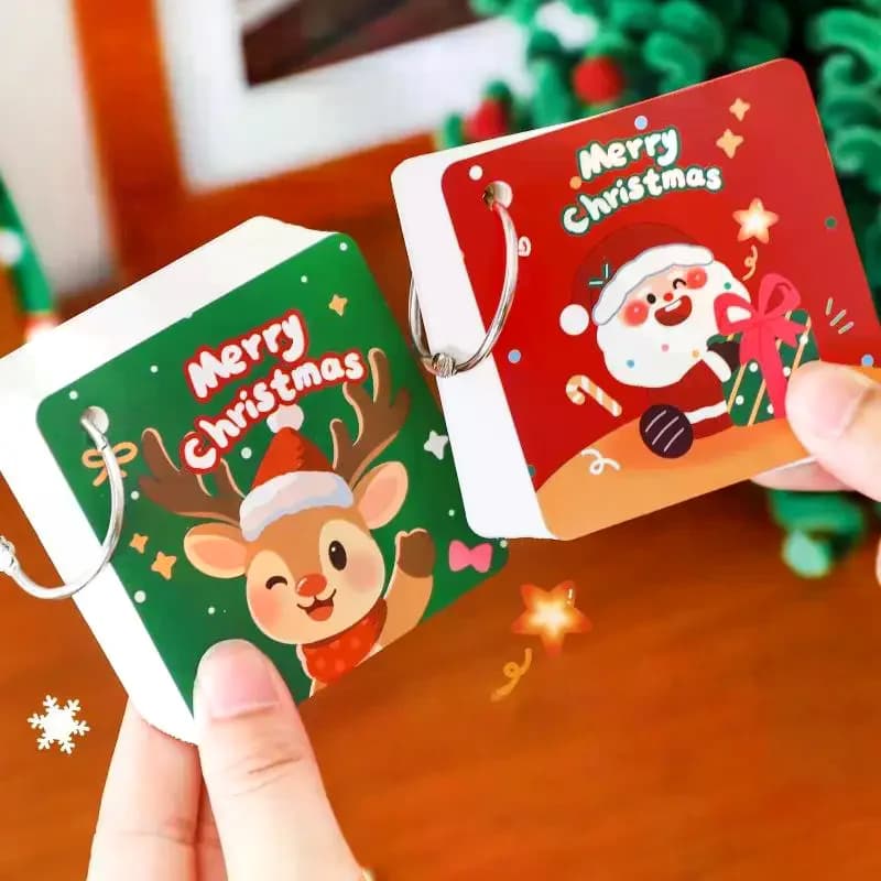 80 fogli/libro Creativo Alce Babbo Natale Pad Nota adesiva Creativo N Volte Etichetta di cancelleria Blocco note Segnalibro Post School Supp