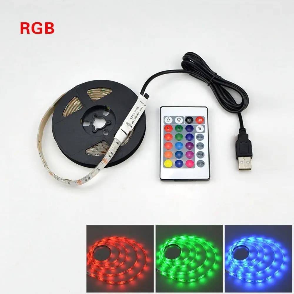 Luci notturne da 1M / 2M / 3M / 4M / 5M, lampada decorativa da scrivania, striscia LED, nastro luminoso, luci di Natale, decorazioni natalizie