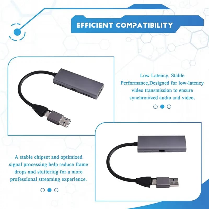 [A92Z!NEW】 -Compatible 1080P Video Capture Card USB A/USB-C Interface Grabber For Computer Game Live Stream Meeting Recordin