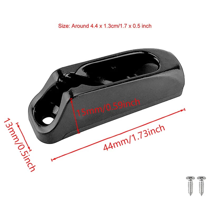 2 pezzi tacchetta per marmellata per barca corda autobloccante nylon nero tacchetta per marmellata tenditore per cavo runner canoa kayak surf accessori marini