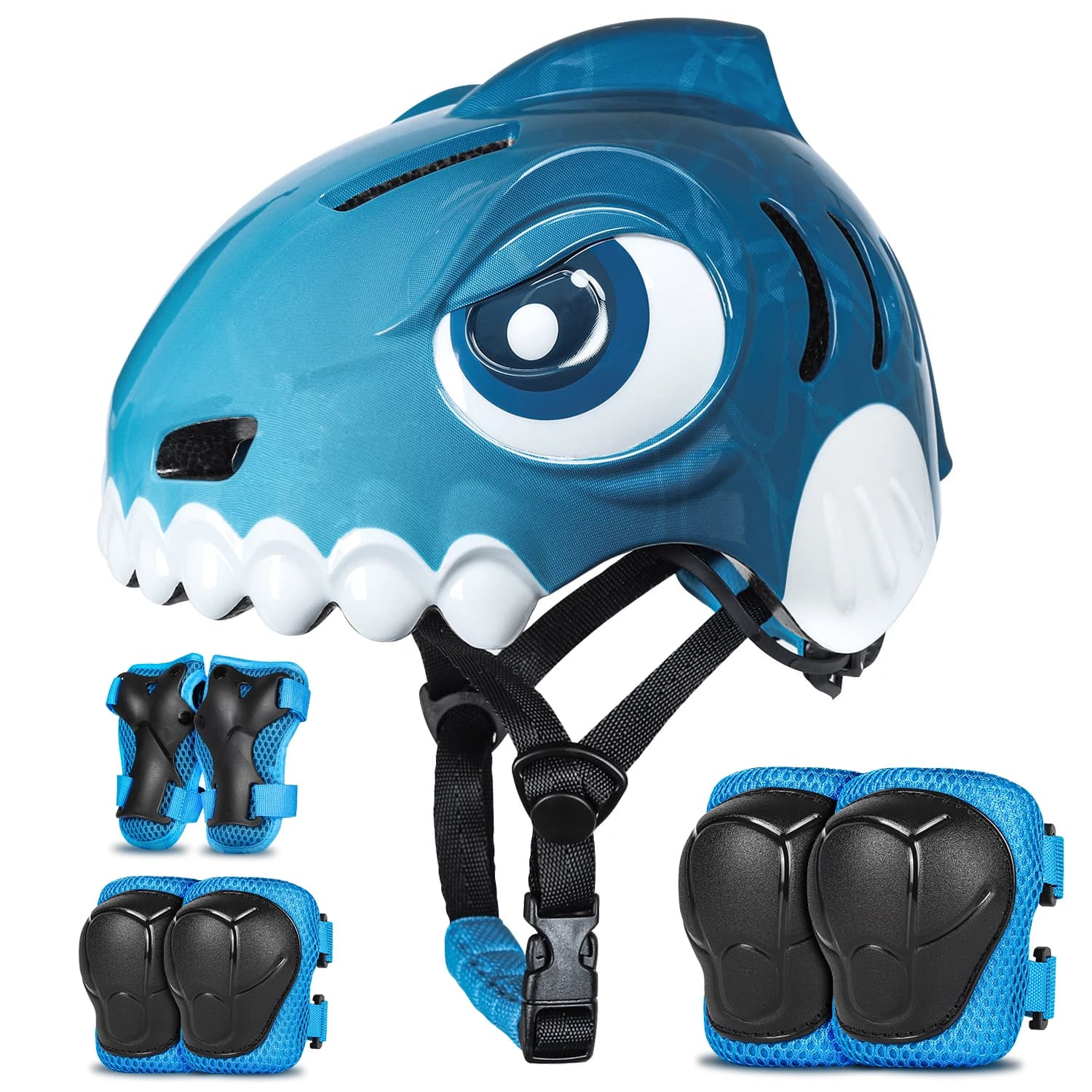 Casco per Bicicletta per Bambini, Set Protezioni Ginocchia e Gomiti, Accessori per Bici Senza Pedali e Pattinaggio