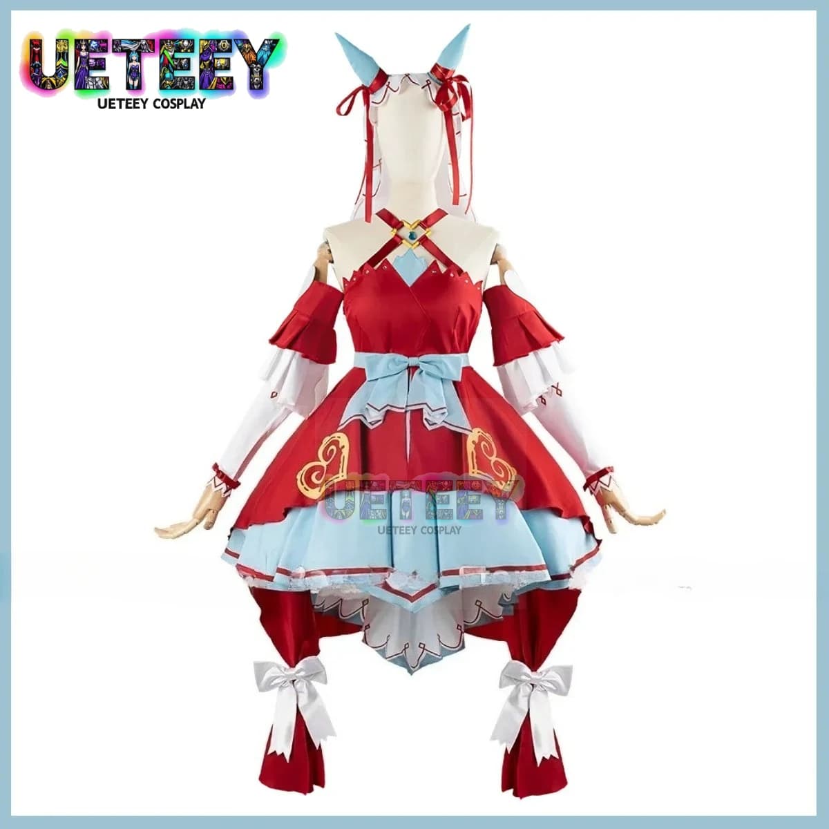 UETEEY COS Game Anime Umamusume: Pretty Derby Still In Love Costume Cosplay Wig Red Princess Dress Lolita Woman Lovely Sexy Dress