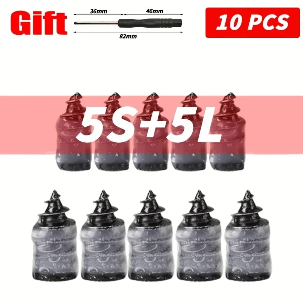 Set di 10/20/30 Pezzi per Riparazione Pneumatici Auto e Moto, Kit con Chiodi in Gomma e Metallo, Viti per Pneumatici Tubeless, Strumenti di Riparazione per Auto e Moto