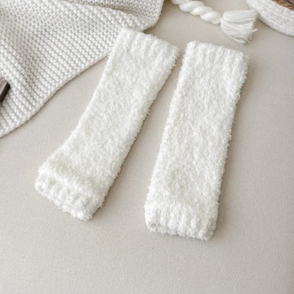 Scaldacaviglie Morbidi per Artrite, Protezione Ginocchio per Corsa, Calze Lunghe da Donna, Scaldacaviglie Spessi in Pile Corallo per Autunno Inverno
