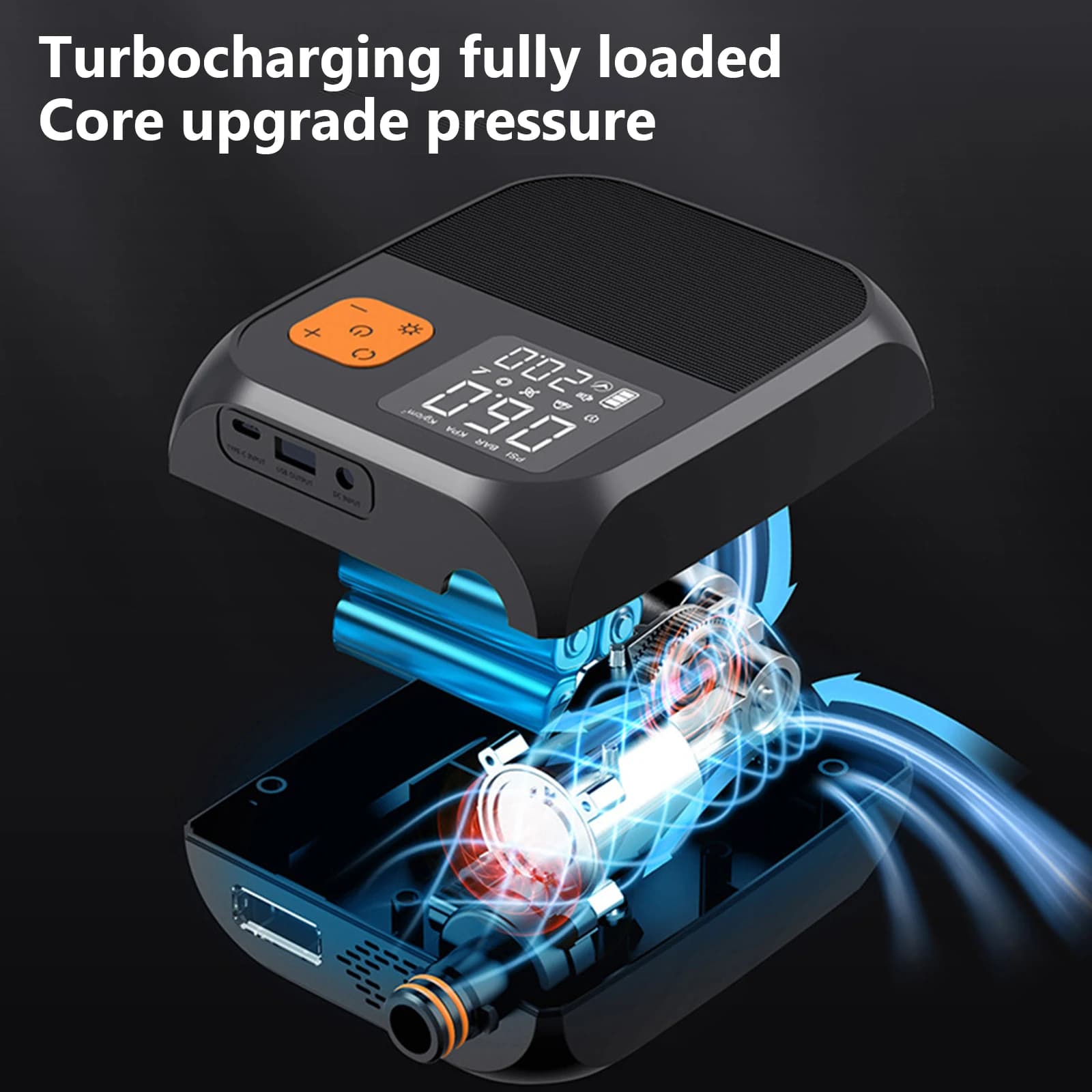 SUP Air Pump Rechargeable SUP Pump 25PSI Portable Electric Pump for Inflatable Stand Up Paddle Board Kayaks Boats