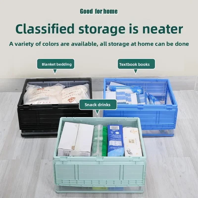 Baoyu Outdoor Storage Box Folding Box Camping Finishing Box Car Trunk Storage Box Wooden Cover Can Be Stored In A Seated Box