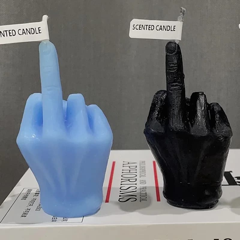 Creative Candles Medium finger-shaped Gesture Scented Candles Niche Funny eccentric gifts Home Decoration Ornaments Birthday Gifts