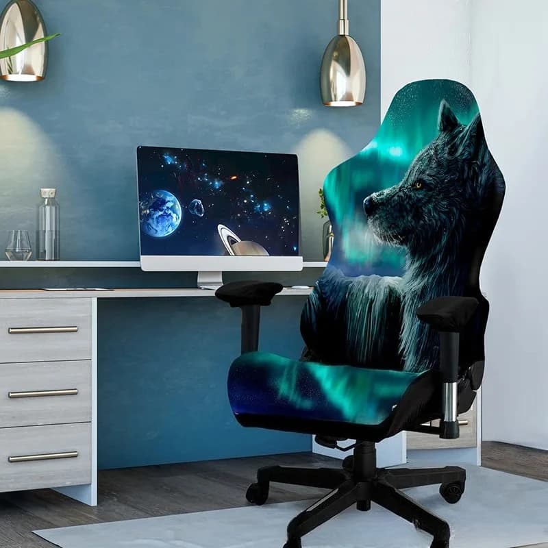 Copertura Elastica per Sedia da Gaming, Protezione Universale per Schienale e Braccioli, Coprisedile Morbido per Poltrona, Decorazione Casa