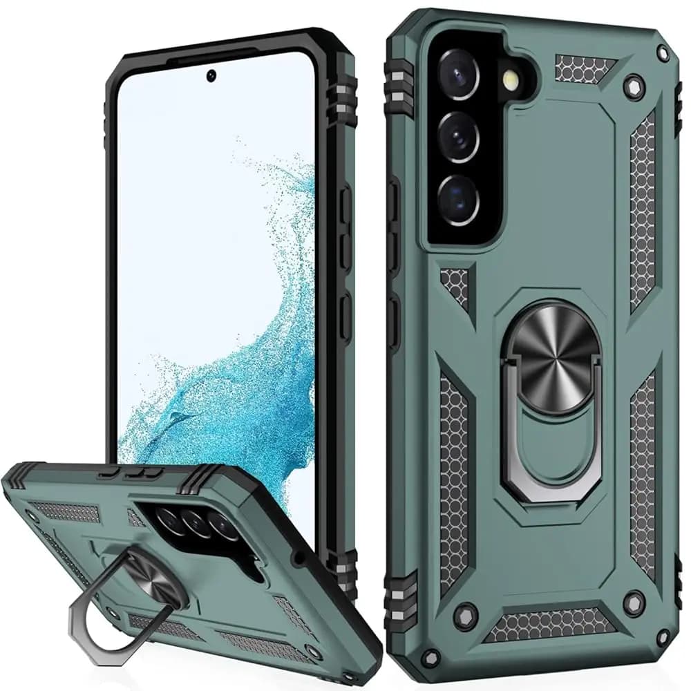 Custodia per Galaxy S24 Ultra, protezione antiurto di livello militare, resistente, supera il test di caduta da 16 piedi con supporto magnetico.