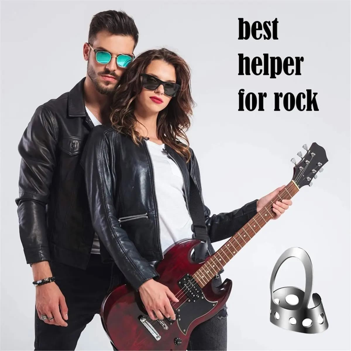 (ABYM) 12 Pcs Stainless Steel Metal Finger Picks, Open Design Including Finger Thumb Picks, Adjustable for Guitar, Banjo