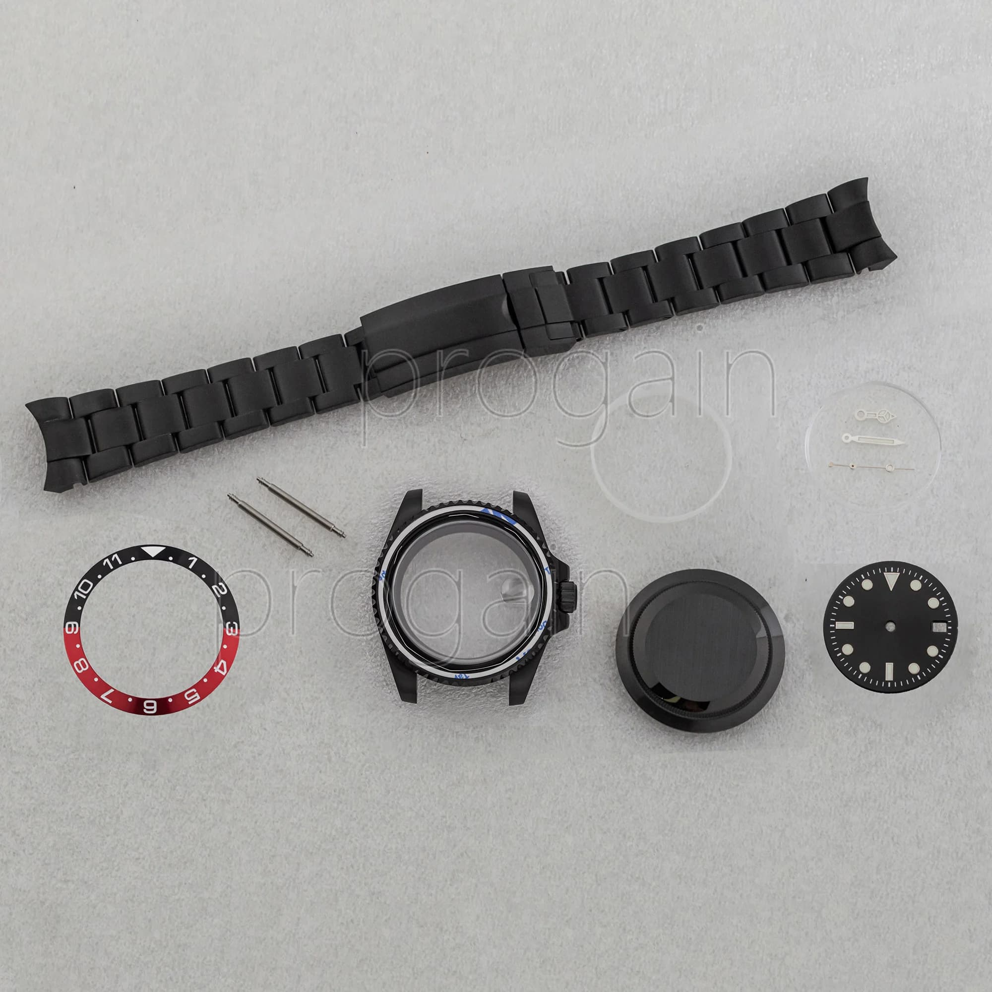 40mm Men Watch Case Strap Dial Hands for NH35 NH36 Movement Sapphire Crystal Glass Watch Case Wristwatch SUB GMT Case