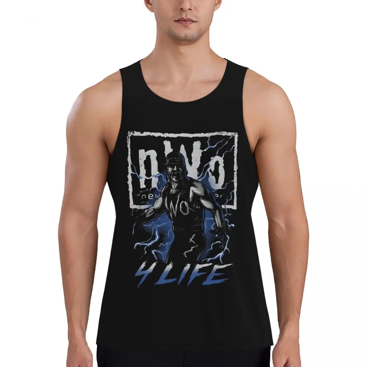 Hulk Hogan NWO 4 Life Canotte Uomo Palestra Maniche Top Abbigliamento stampato Uomo Bodybuilding Fitness Corsa Gilet da palestra