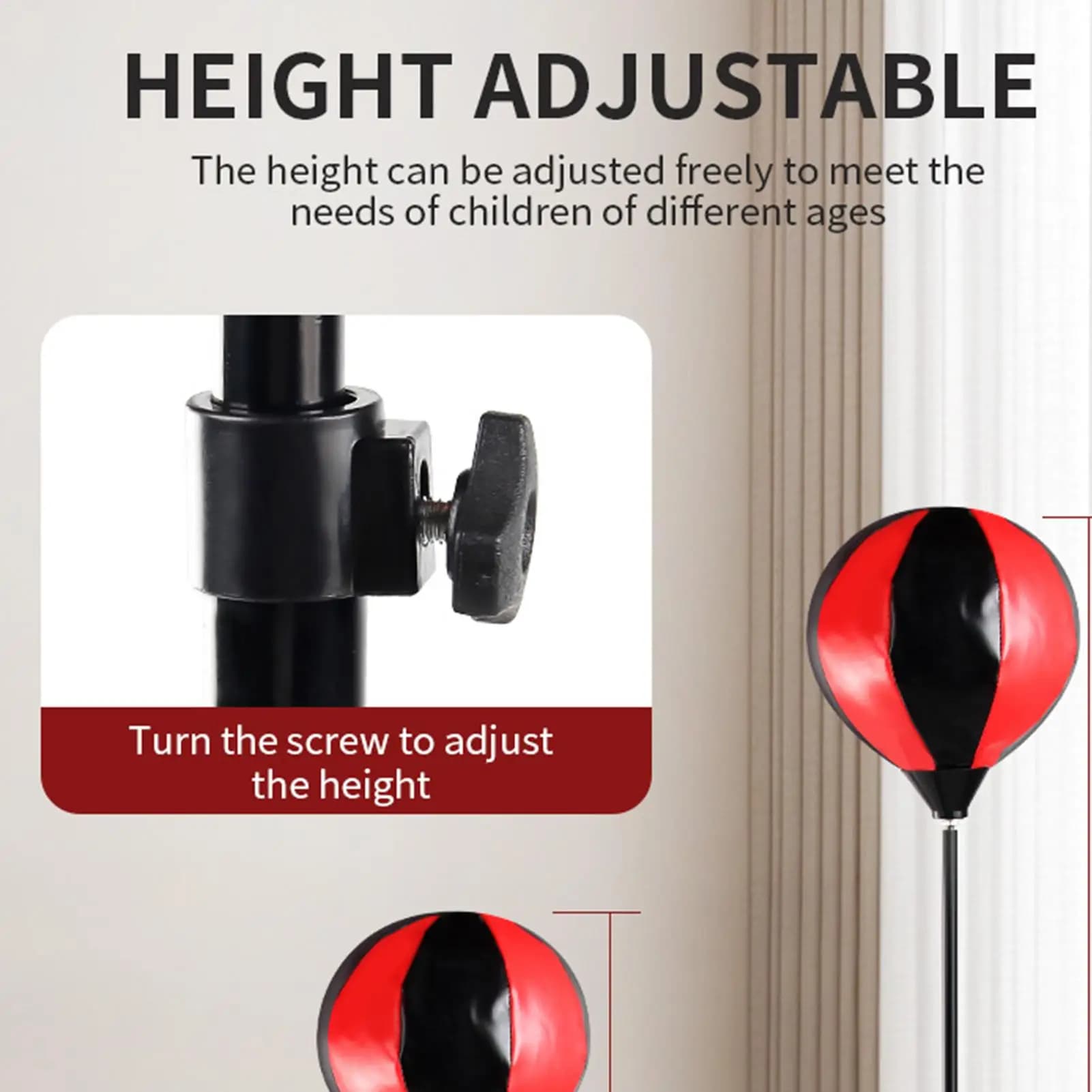 Boxing bag for children Boxing bag with gloves Set of standing boxing balls for home gym Indoor antistress fitness exercise