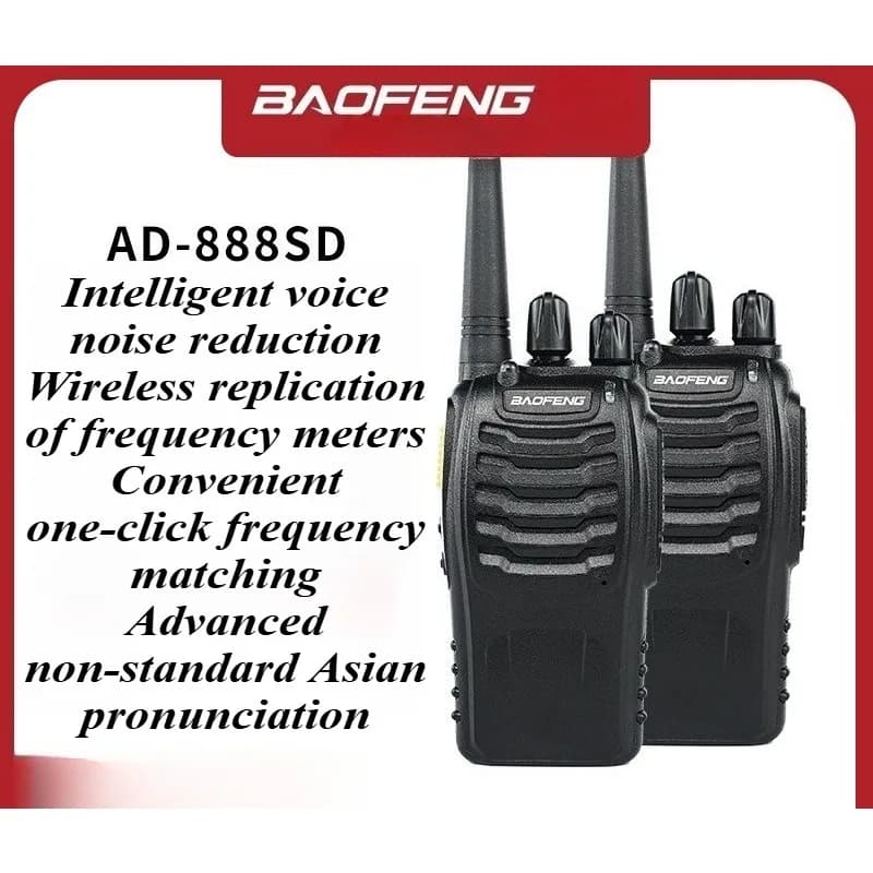 Per Baofeng BF-888S Walkie Talkie portatile radio bidirezionale a lungo raggio 888SD UHF aggiornato per uso aziendale