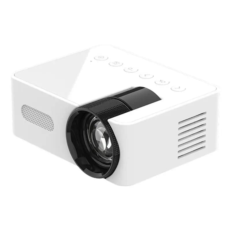 B03B-YT100 Mini Proiettore Domestico Bianco, Proiettore Portatile per Home Theater, Proiettore Multifunzione Wireless per Cellulare, Facile da Usare