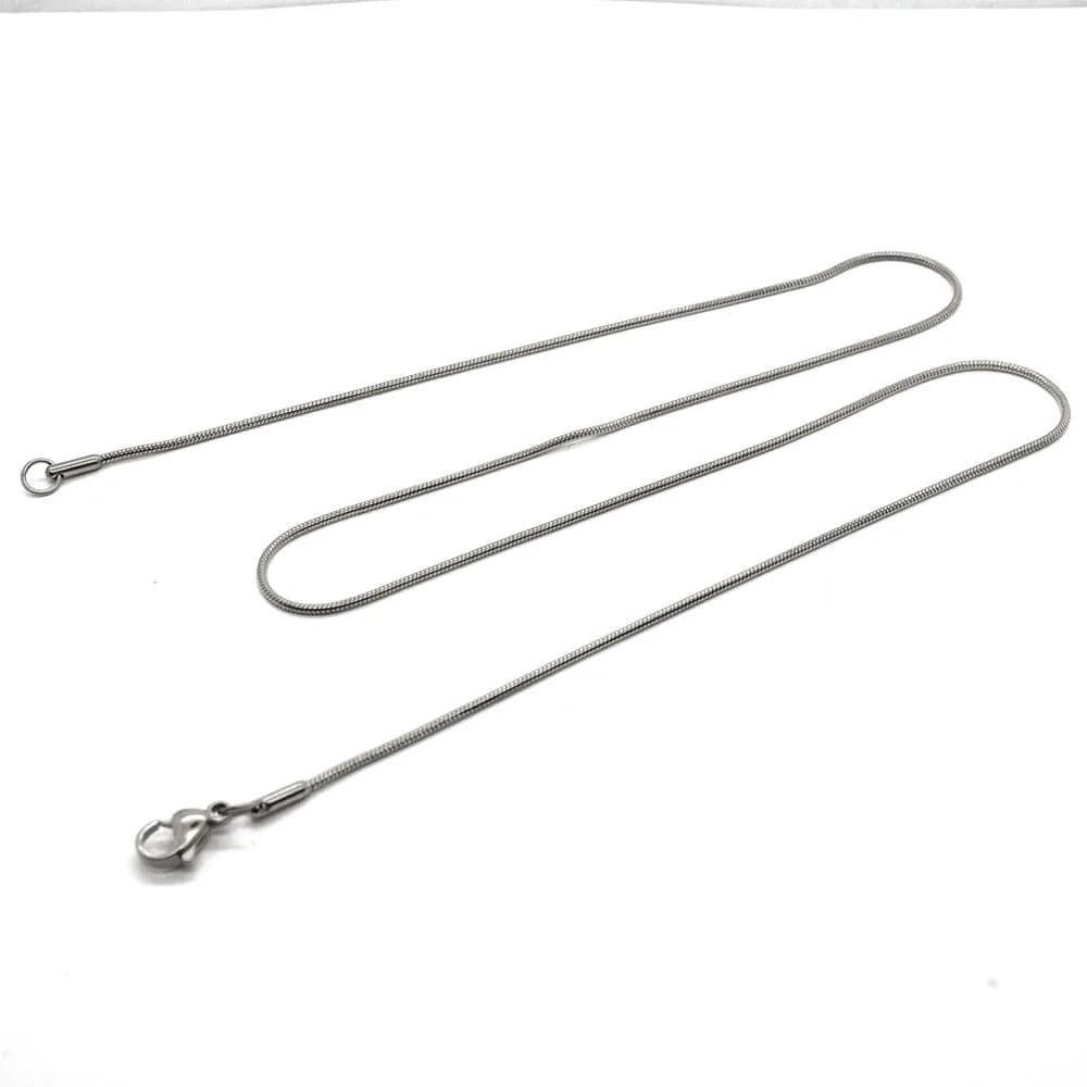 Stainless Steel Round Snake Chain Necklace Minimalist Clavicle Chain DIY Pendant Chain Unisex Titanium Steel Jewelry Accessories