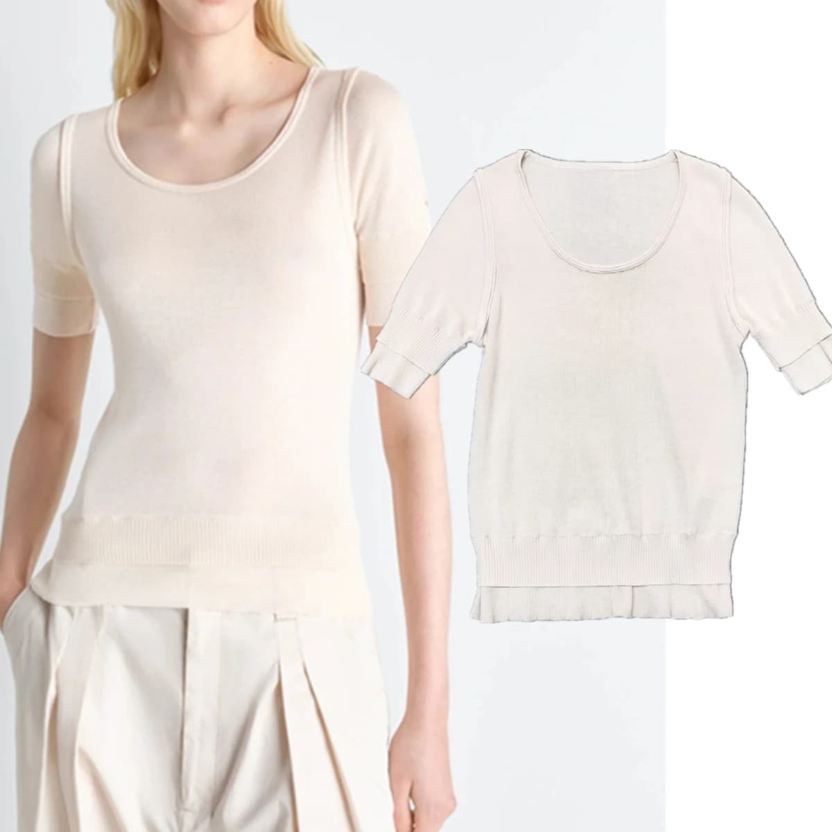 Maxdutti 88% Viscose Summer T-shirt Women Slim Fit Short Sleeved Knitted Sweater Base Top Woman Clothes Commuting Temperament