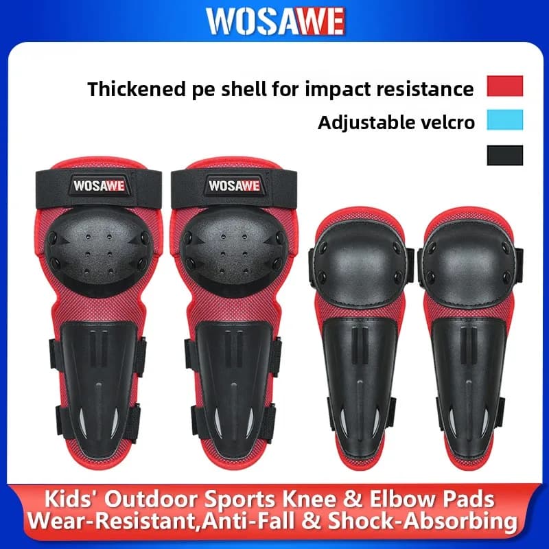 Ginocchiere e Gomitiere WOSAWE per Bambini - Resistenti all'Usura, Ammortizzanti, Anti-Caduta per Bici Senza Pedali, Pattinaggio, Pattinaggio su Ghiaccio