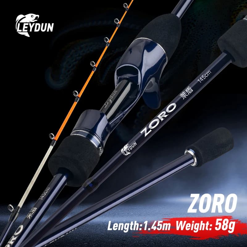 LEYDUN ZORO Canne da pesca super leggere 145 cm 58g Punta in tianio Seppie Canna da pesca Calamari Pesca in barca