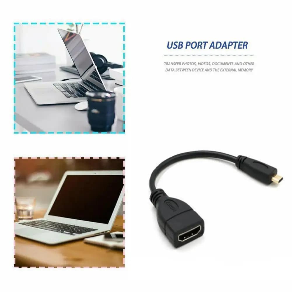 Micro HDMI-compatibile con HDMI-compatibile con cavo di prolunga adattatore femmina Micro con HDMI maschio a femmina compatibile S8Q3