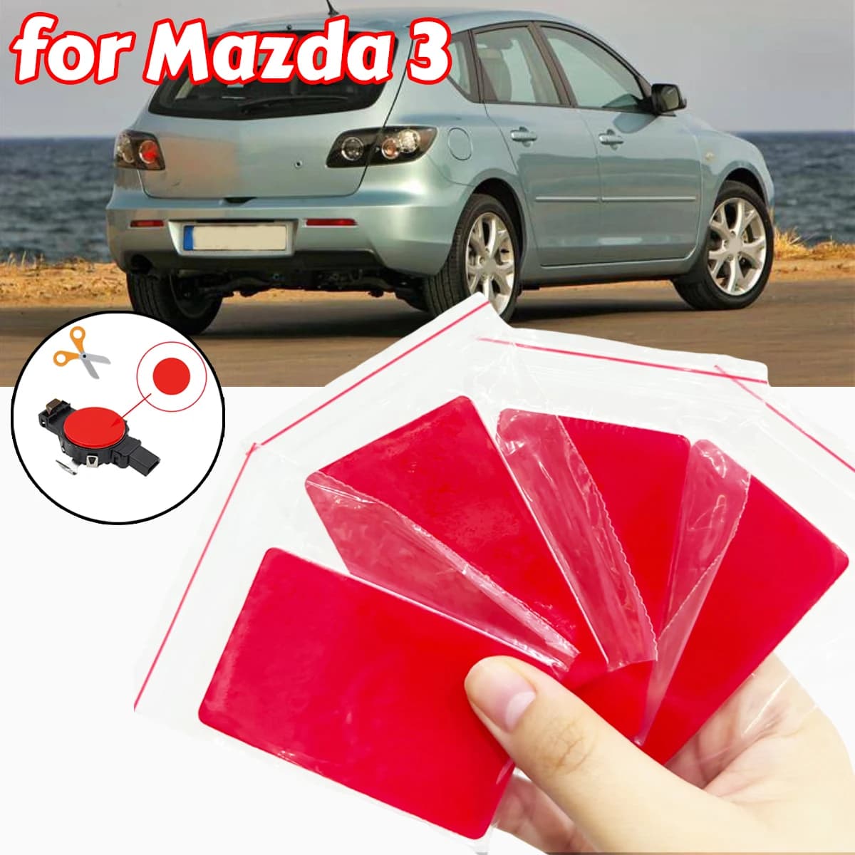 Per Mazda 3 2003-2019 Sensore di luce piovana Gel adesivo FILM Cuscino in silicone Pad Parabrezza Parabrezza Chip Nastro Accessori Parti
