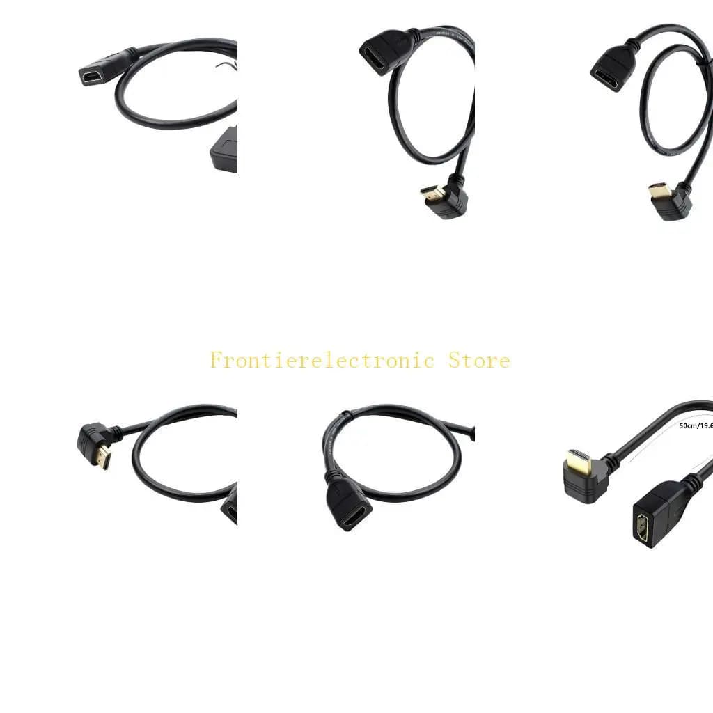 Efficient HDTV extension cable in G8DB space terms with L-shaped design 90 degrees to save space and in