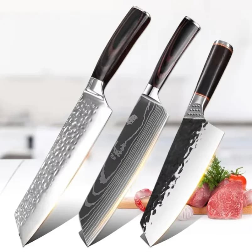 Kitchen Knife sharp chef knife Stainless steel meat mannaia Multi-purpose knife Vegetable fish Fruit minced slice cut tools