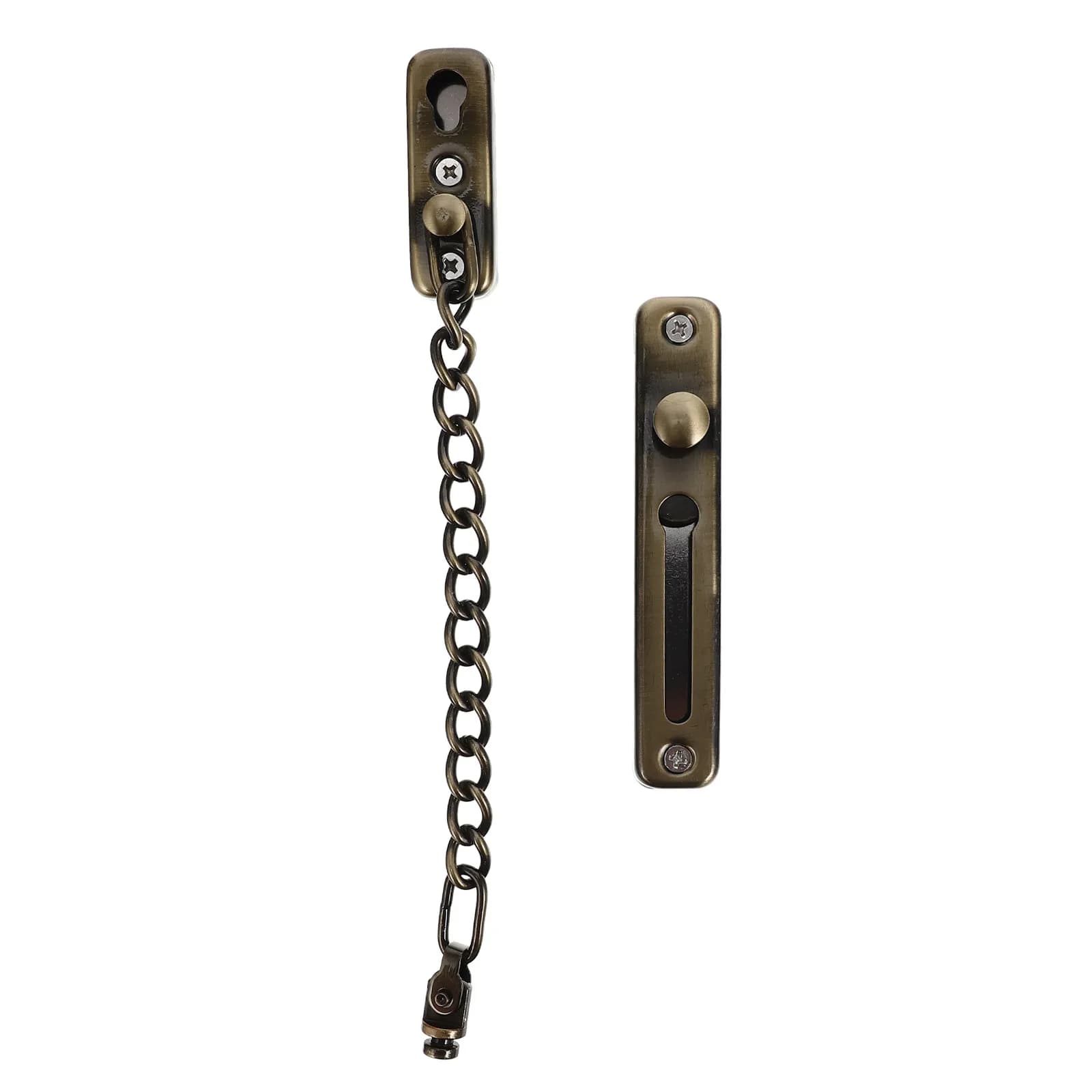 Punch Free Door Chain Lock Stainless Steel Childproof Anti-Theft Security Lock for Inside Home Safety Protection