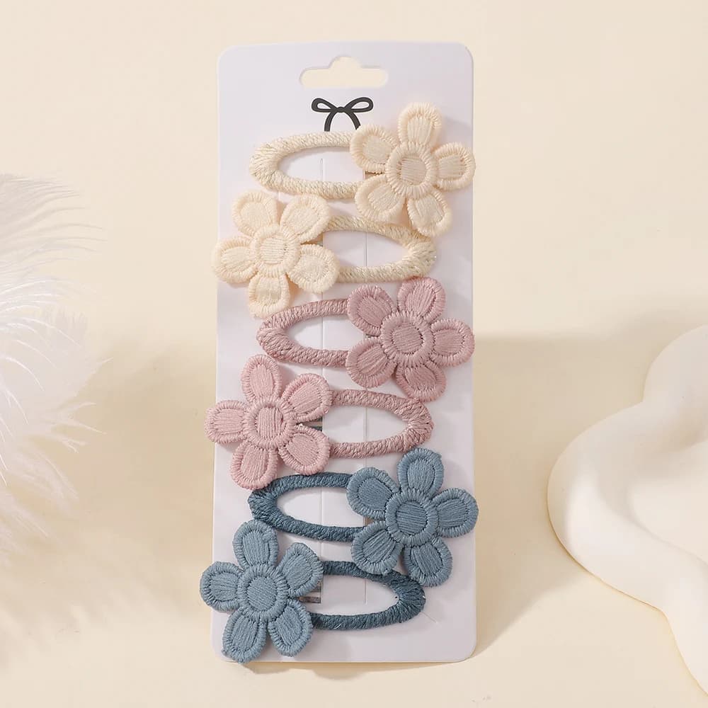 6 pezzi Ins Style Set di fermagli per capelli con fiore margherita per neonate Clip per capelli freschi Hairgrips Barrette Accessori per capelli per bambini
