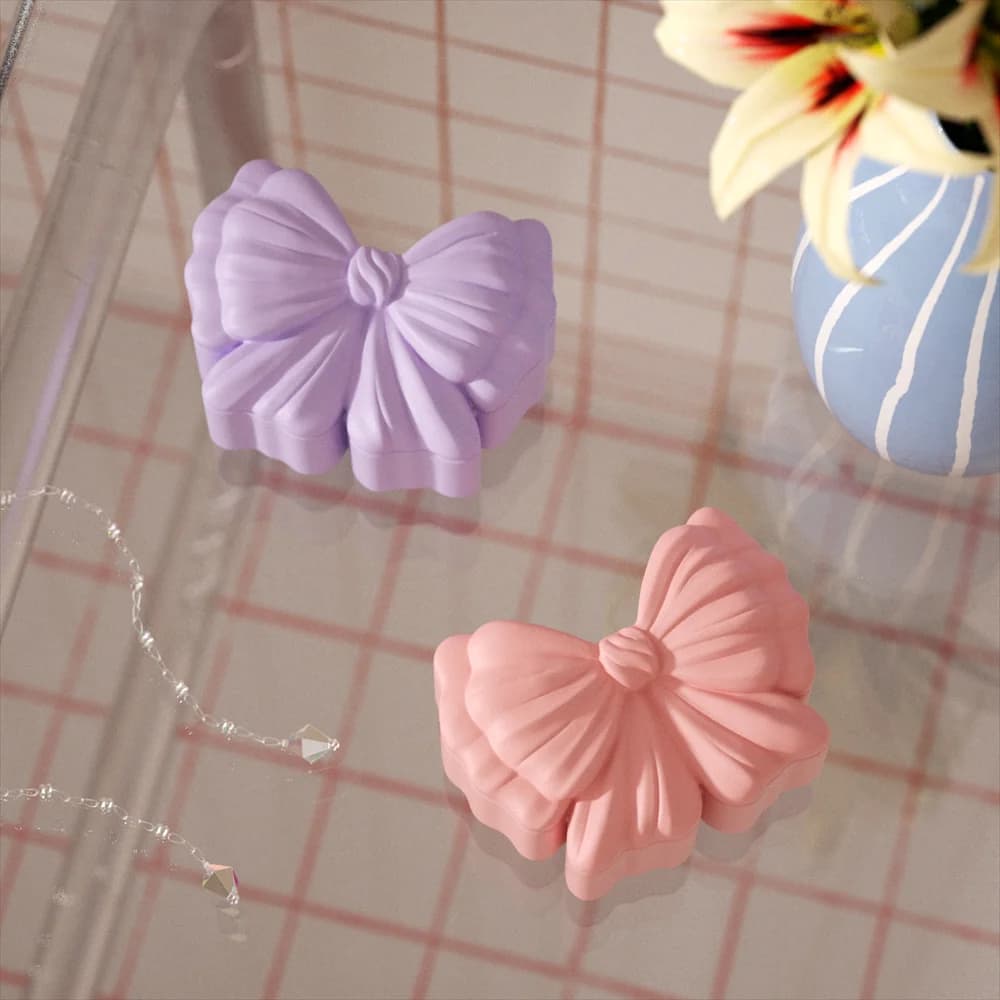 Nicole Bow Concrete Silicone Moulds Tea Candle Mould Jesmonite Home Decorations