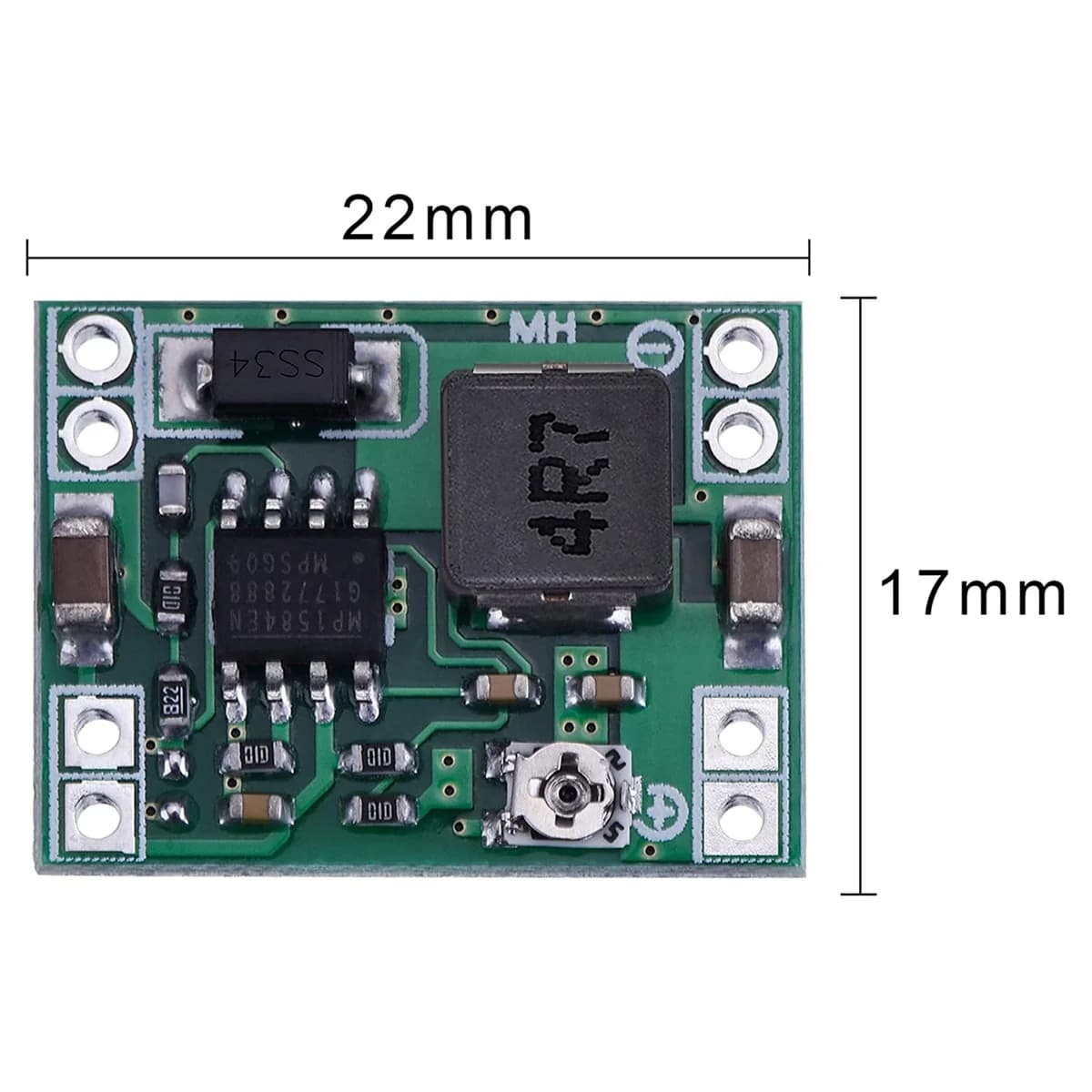 A06K 12PCS MP1584 DC-DC Step Supplies Power Module 3A Buck Converter Adjustable for Arduino Replace LM2596 24V 12V 5V 3V