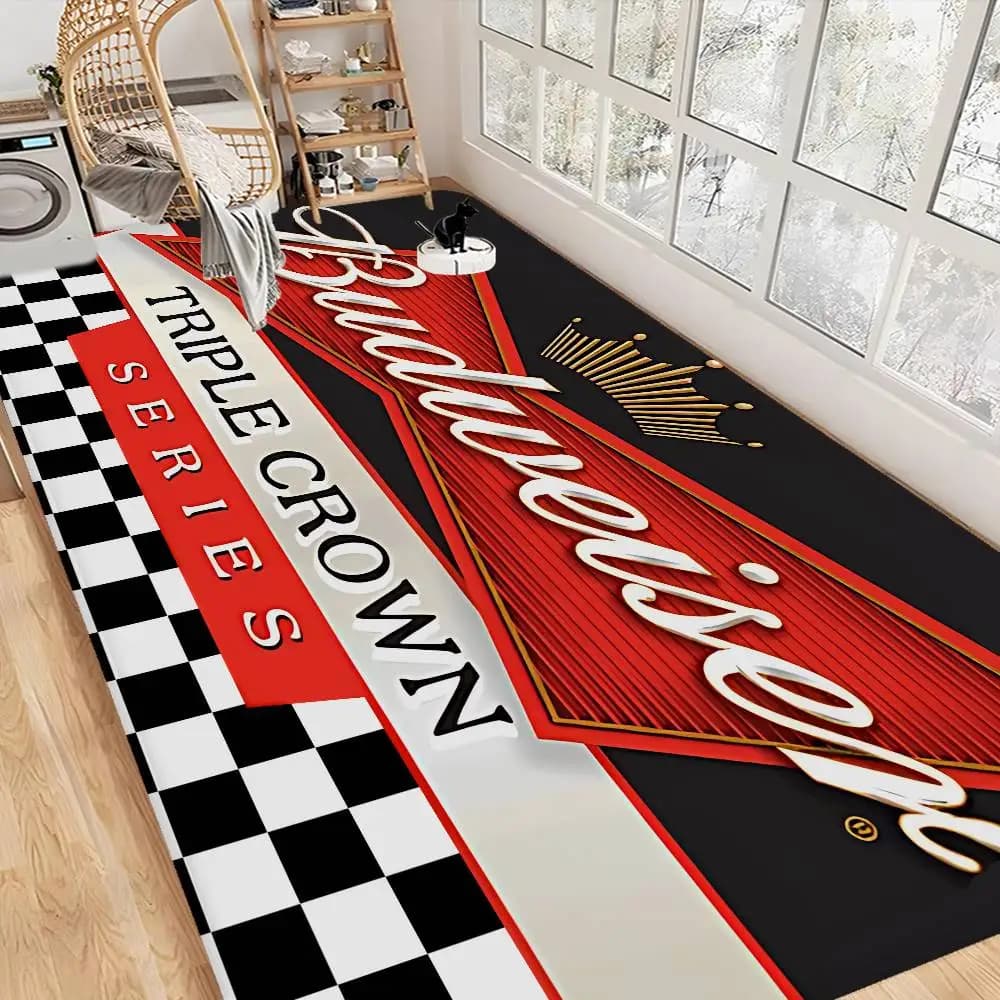 Classic Beer Brand B-Budreiser, Nordic style, per bedroom, living room, balcony, non-slip, home decoration