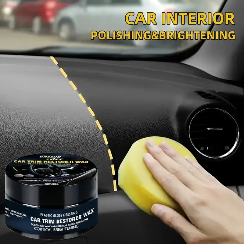 Agente per la riparazione della plastica dell'auto cristallino - agente di rivestimento della cera per rinnovamento degli interni e dei pannelli dell'auto cera per lucidatura dell'auto