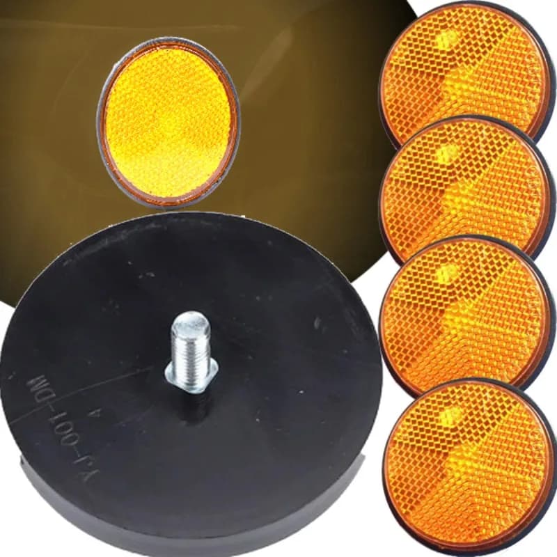 2x Riflettore Circolare per Auto Camion Moto Riflettore Notturno Parte Luminosa Riflettente per Moto Biciclette Elettriche Adesivo Riflettente