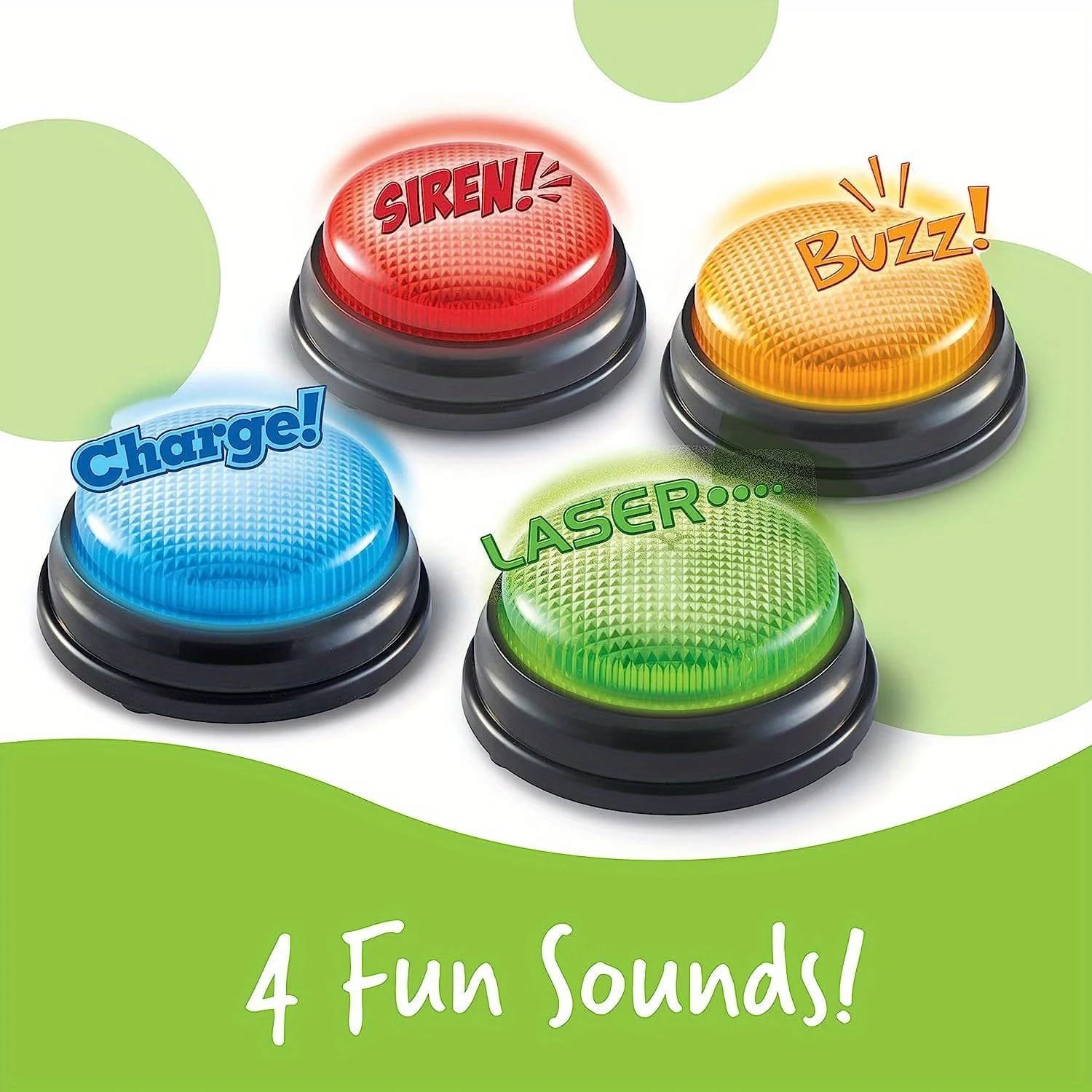 Giocattolo per cicalini con luci e suoni da 4 pezzi, spettacolo di giochi per feste creativi e aula, famiglia, accessori, imbottitura per calze per bambini