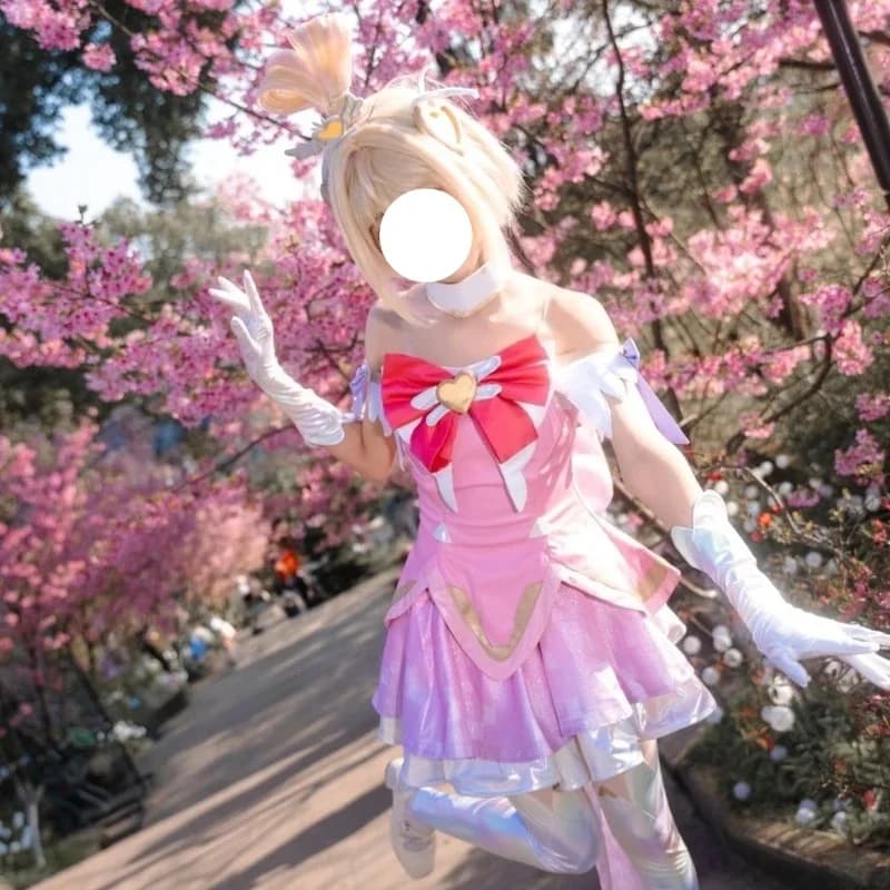 A;3\v,7'd/ of Hope Juno Cosplay Costume Game Overwatch 2 Layered Skirt Heart Brooch Off-Shoulder Sleeves Lolita Drev;5'b\8/