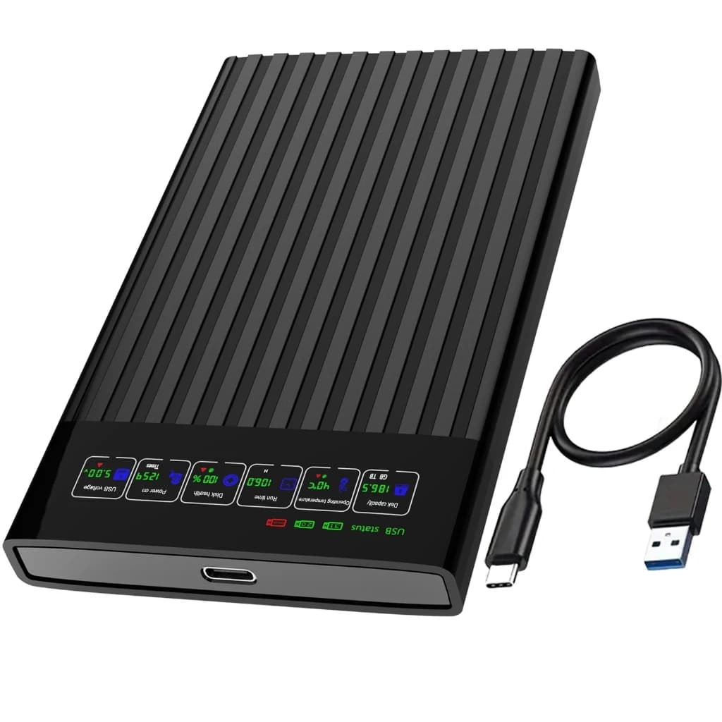 Custodia per HDD SSD da 2,5 pollici SATA a USB3.1 Custodia per HDD Custodia per disco rigido SATA esterna da 6 Gbps Max Adattatore per PC portatile